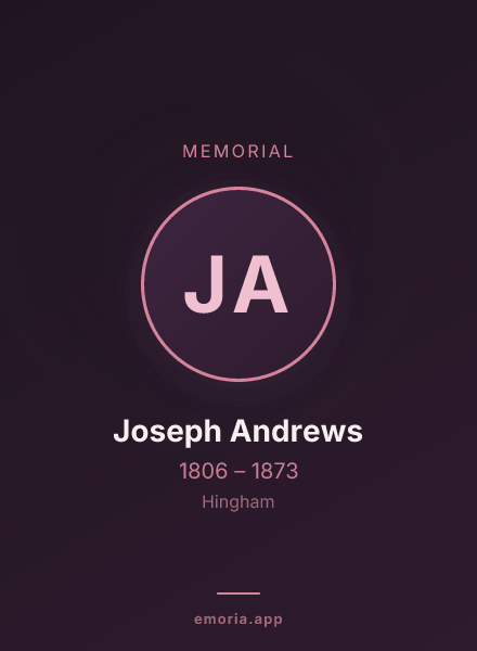 Memorial portrait of Joseph Andrews