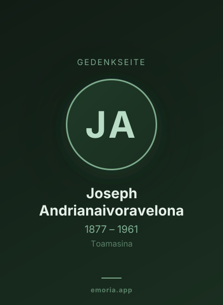 Gedenkportrait von Joseph Andrianaivoravelona