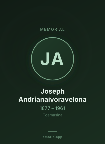Memorial portrait of Joseph Andrianaivoravelona