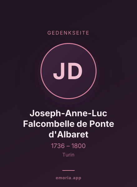 Gedenkportrait von Joseph-Anne-Luc Falcombelle de Ponte d'Albaret