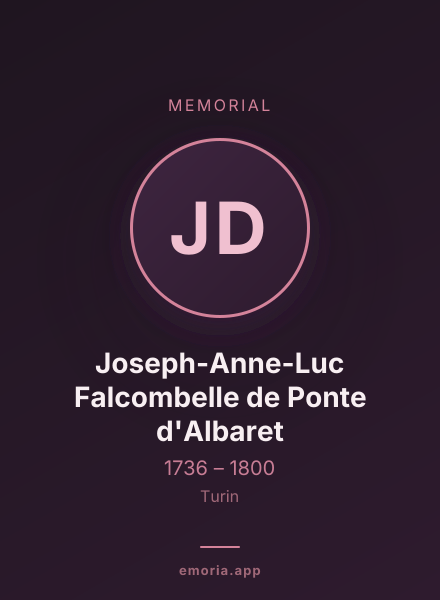 Memorial portrait of Joseph-Anne-Luc Falcombelle de Ponte d'Albaret