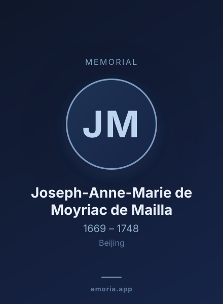 Memorial portrait of Joseph-Anne-Marie de Moyriac de Mailla