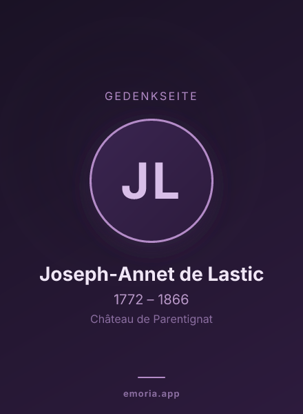 Gedenkportrait von Joseph-Annet de Lastic