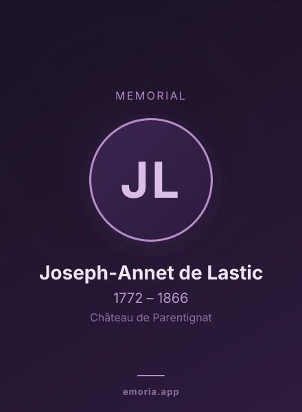 Memorial portrait of Joseph-Annet de Lastic