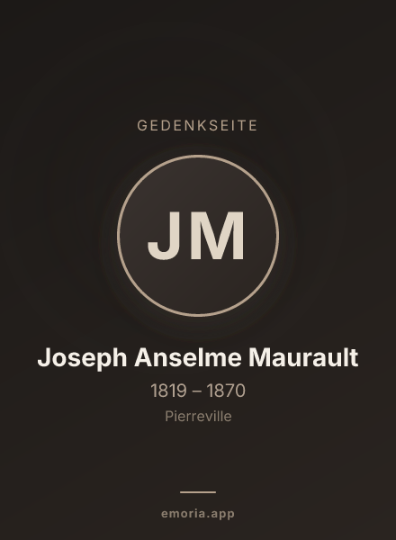 Gedenkportrait von Joseph Anselme Maurault
