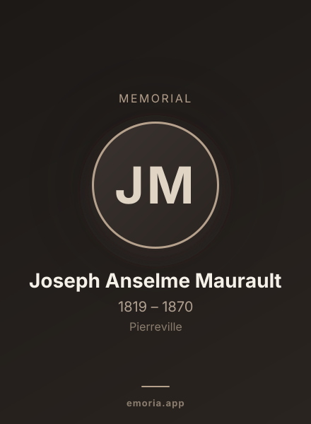 Memorial portrait of Joseph Anselme Maurault
