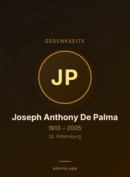 Gedenkportrait von Joseph Anthony De Palma