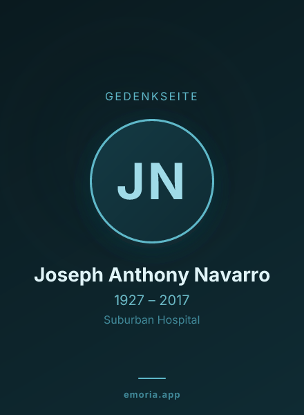 Gedenkportrait von Joseph Anthony Navarro