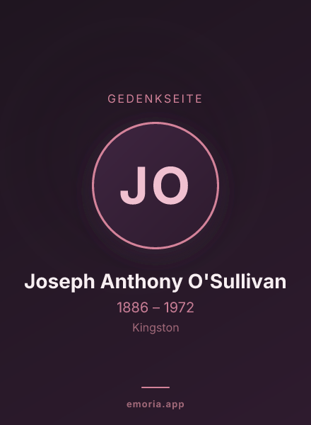 Gedenkportrait von Joseph Anthony O'Sullivan