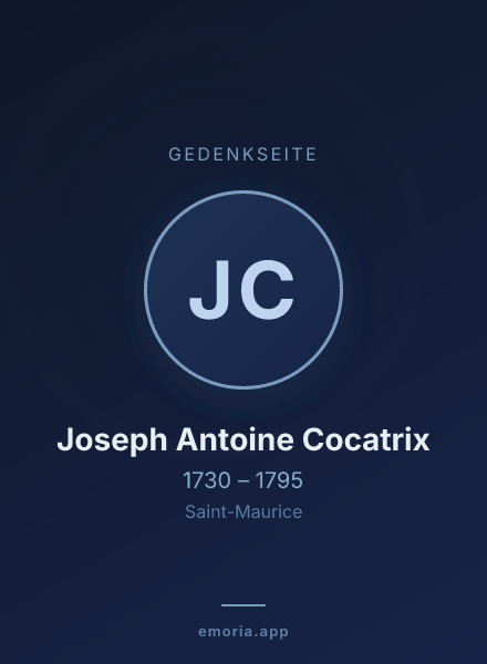 Gedenkportrait von Joseph Antoine Cocatrix