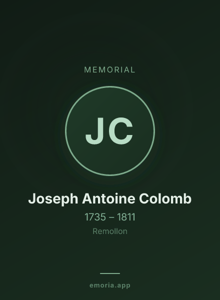 Memorial portrait of Joseph Antoine Colomb