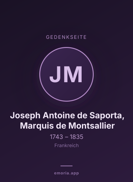 Gedenkportrait von Joseph Antoine de Saporta, Marquis de Montsallier