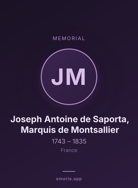 Memorial portrait of Joseph Antoine de Saporta, Marquis de Montsallier