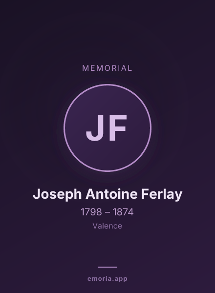 Memorial portrait of Joseph Antoine Ferlay