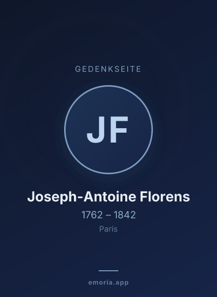 Gedenkportrait von Joseph-Antoine Florens