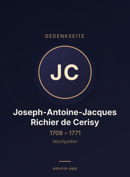 Gedenkportrait von Joseph-Antoine-Jacques Richier de Cerisy