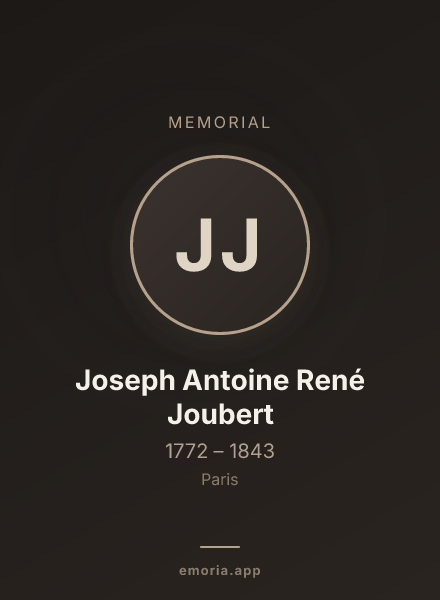 Memorial portrait of Joseph Antoine René Joubert