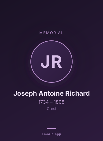 Memorial portrait of Joseph Antoine Richard