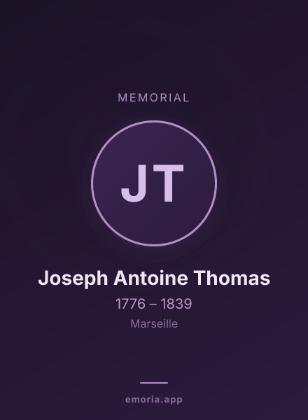 Memorial portrait of Joseph Antoine Thomas