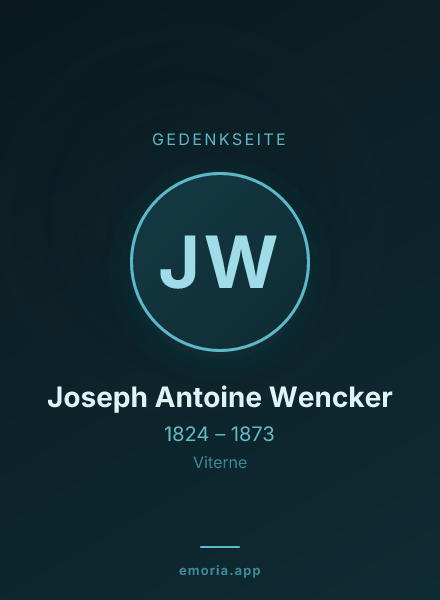 Gedenkportrait von Joseph Antoine Wencker