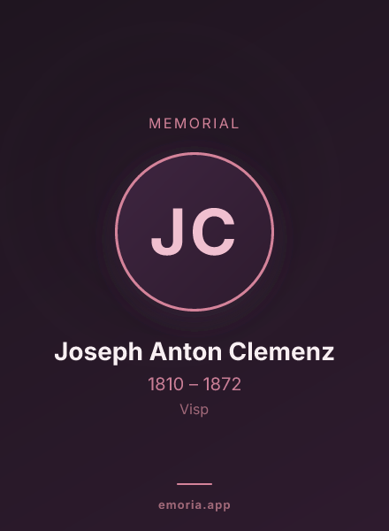 Memorial portrait of Joseph Anton Clemenz