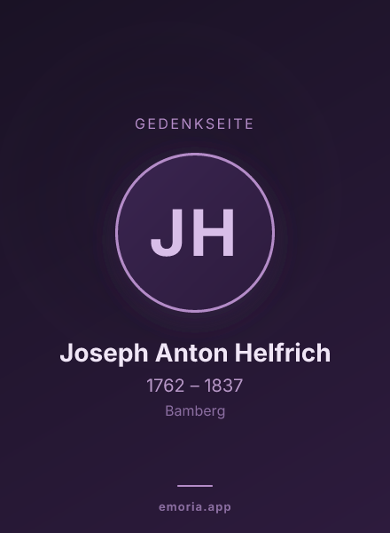 Gedenkportrait von Joseph Anton Helfrich