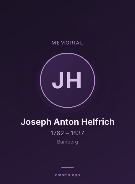 Memorial portrait of Joseph Anton Helfrich
