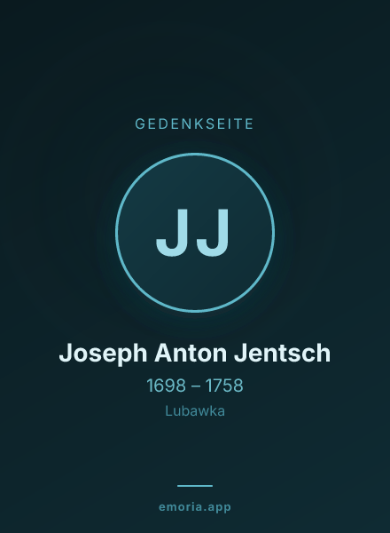 Gedenkportrait von Joseph Anton Jentsch