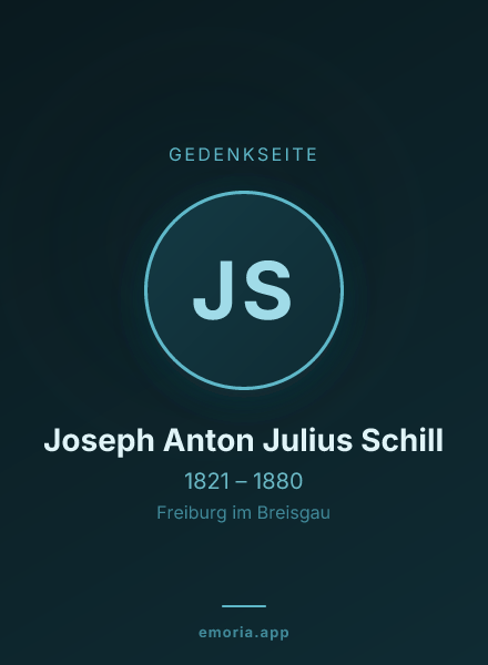 Gedenkportrait von Joseph Anton Julius Schill