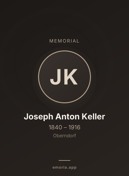Memorial portrait of Joseph Anton Keller