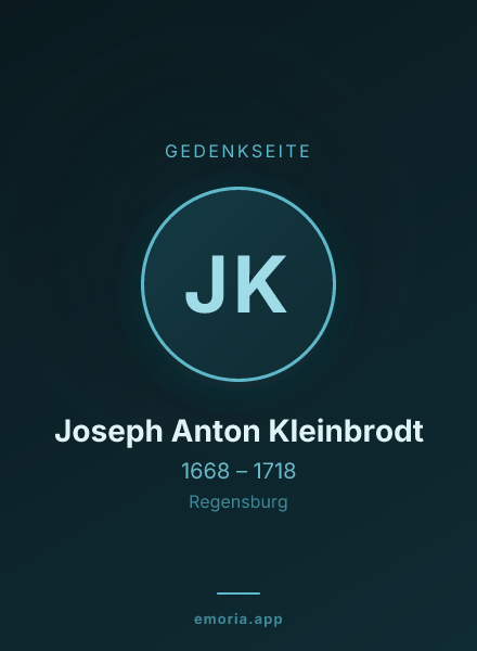 Gedenkportrait von Joseph Anton Kleinbrodt