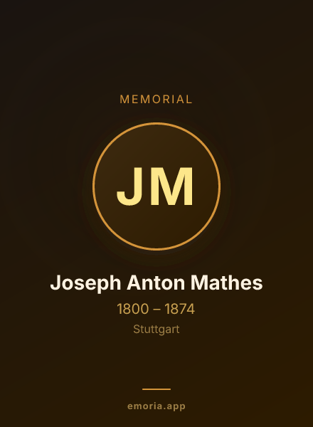 Memorial portrait of Joseph Anton Mathes