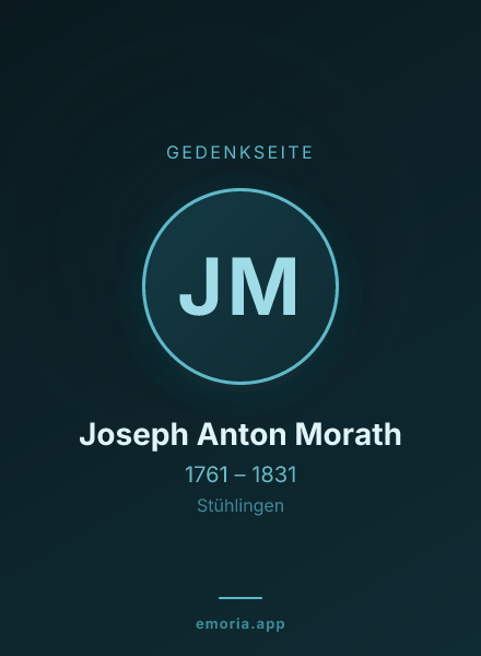 Gedenkportrait von Joseph Anton Morath
