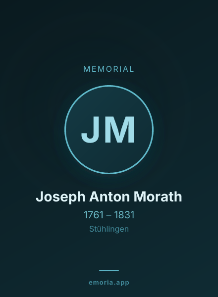 Memorial portrait of Joseph Anton Morath