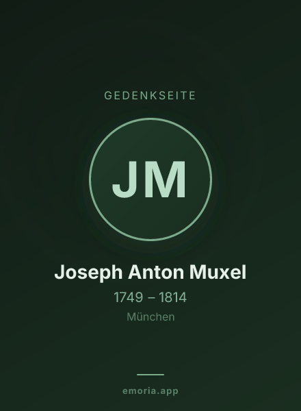Gedenkportrait von Joseph Anton Muxel