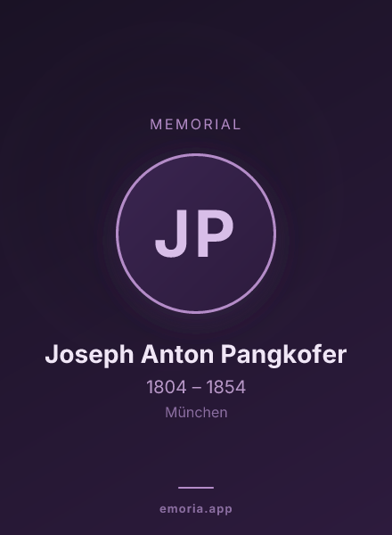 Memorial portrait of Joseph Anton Pangkofer