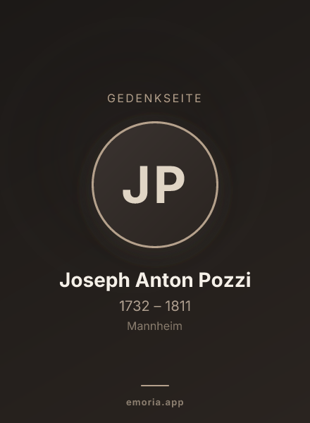 Gedenkportrait von Joseph Anton Pozzi