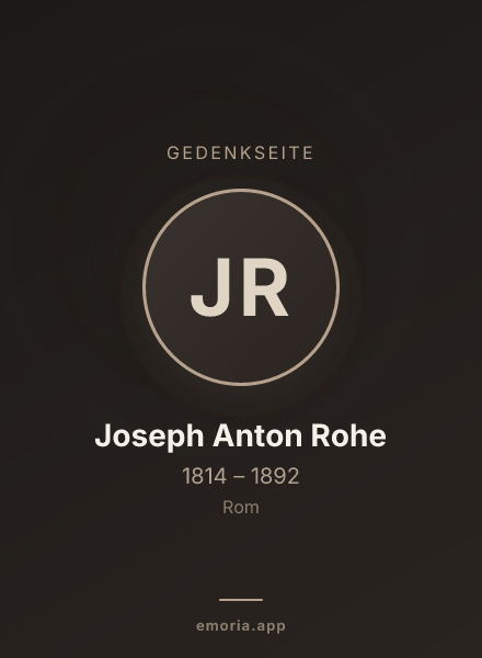 Gedenkportrait von Joseph Anton Rohe