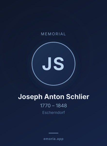 Memorial portrait of Joseph Anton Schlier
