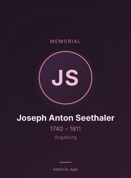 Memorial portrait of Joseph Anton Seethaler