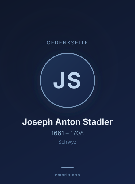 Gedenkportrait von Joseph Anton Stadler