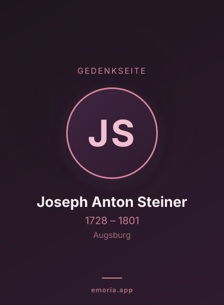 Gedenkportrait von Joseph Anton Steiner