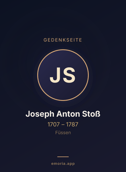Gedenkportrait von Joseph Anton Stoß