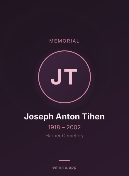 Memorial portrait of Joseph Anton Tihen