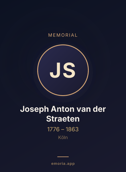 Memorial portrait of Joseph Anton van der Straeten