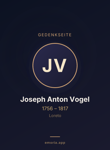 Gedenkportrait von Joseph Anton Vogel