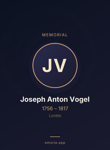 Memorial portrait of Joseph Anton Vogel