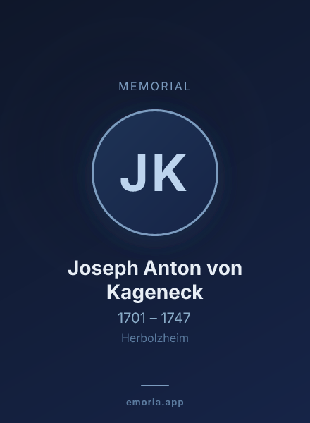 Memorial portrait of Joseph Anton von Kageneck