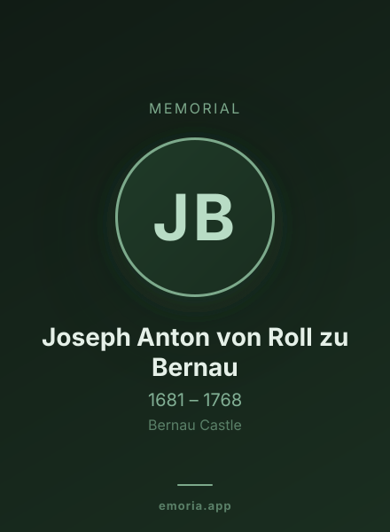 Memorial portrait of Joseph Anton von Roll zu Bernau