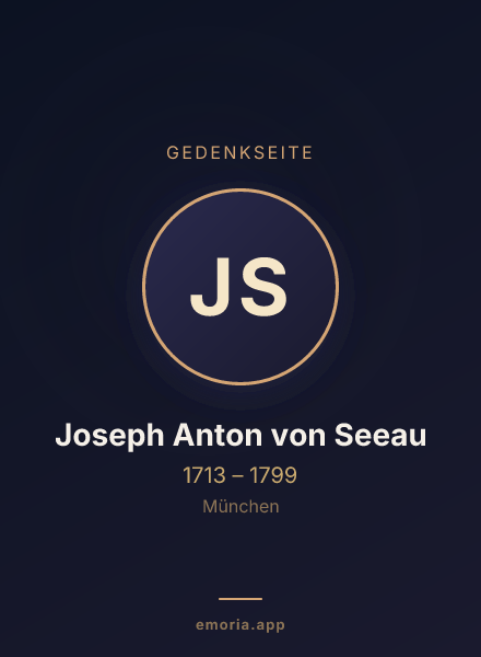 Gedenkportrait von Joseph Anton von Seeau